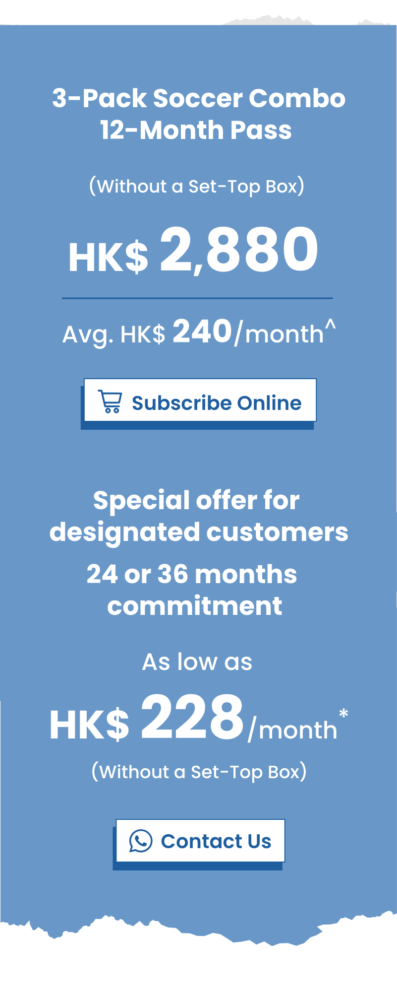 3-Pack Soccer Combo 12-Month Pass