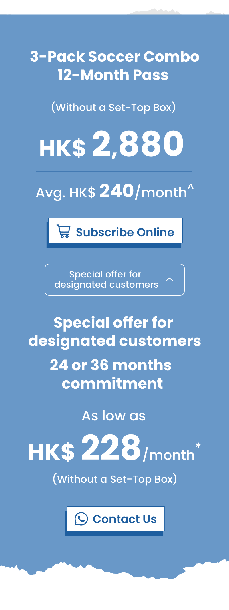 3-Pack Soccer Combo 12-Month Pass