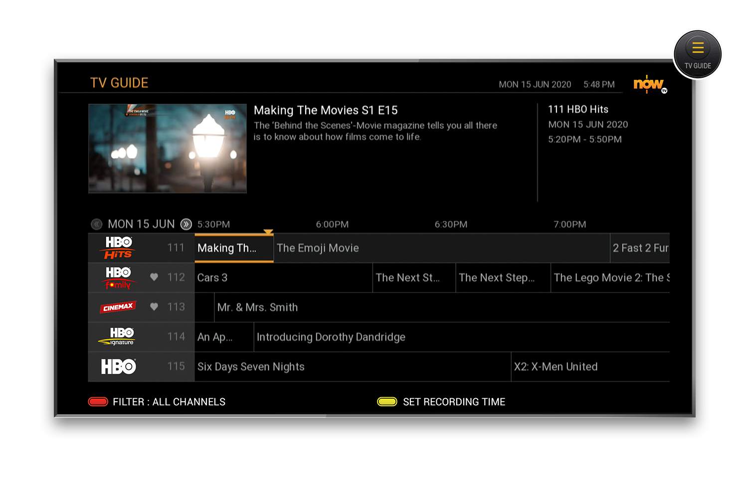 Now TV from SKY User Interface Guide 