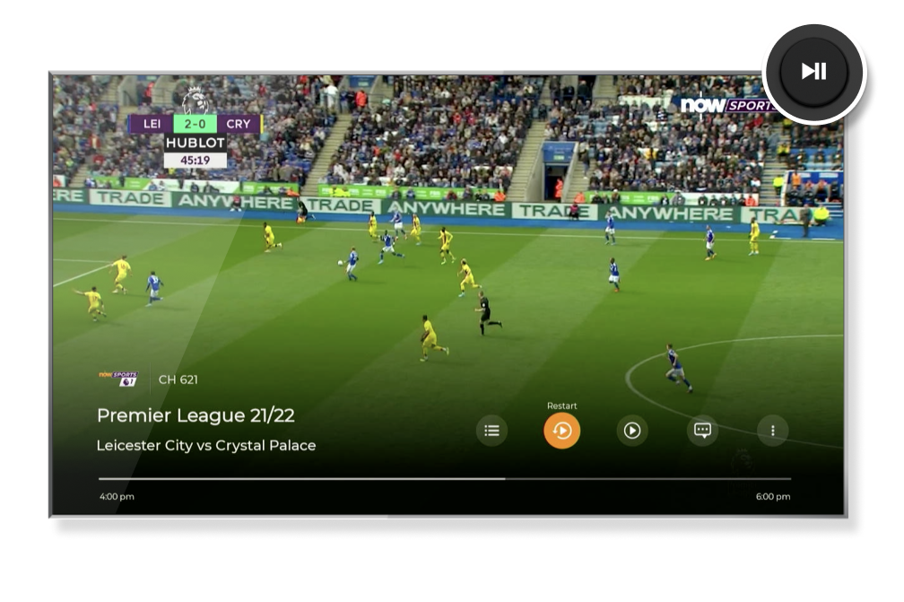 Control Live TV Now TV