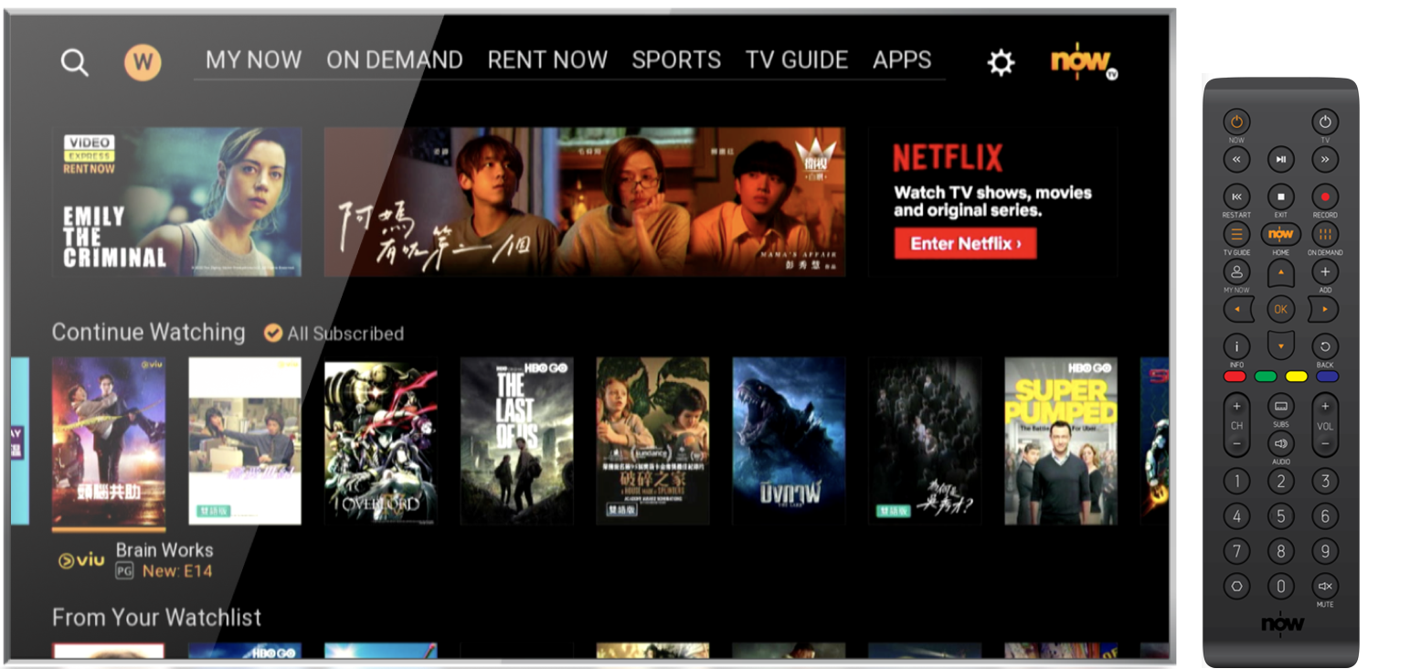 UX3 Now TV