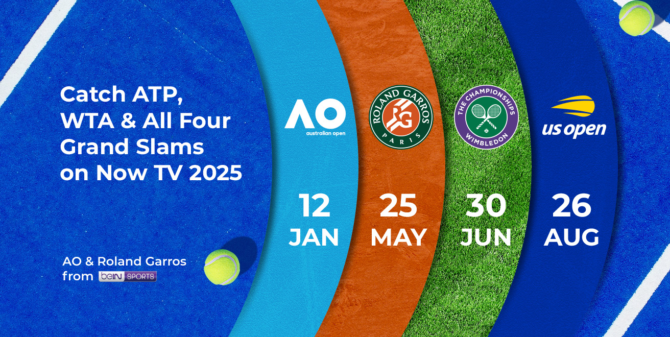 Catch ATP, WTA & All Four Grand Slams on Now TV