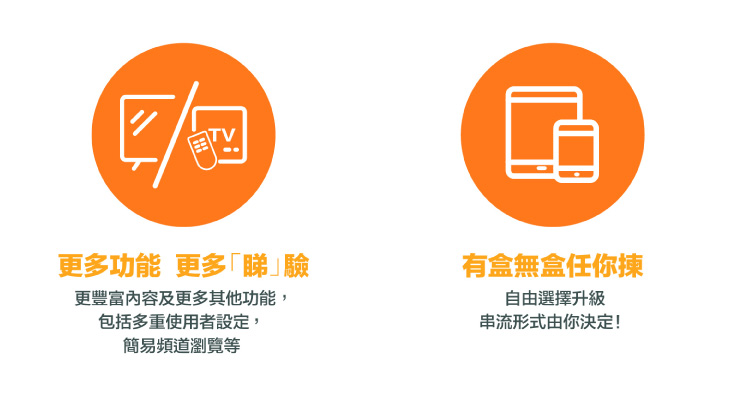 更多功能更多「睇」驗 有盒無盒任你揀